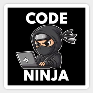 Code Ninja: Cute Programmer Bug Slayer Magnet